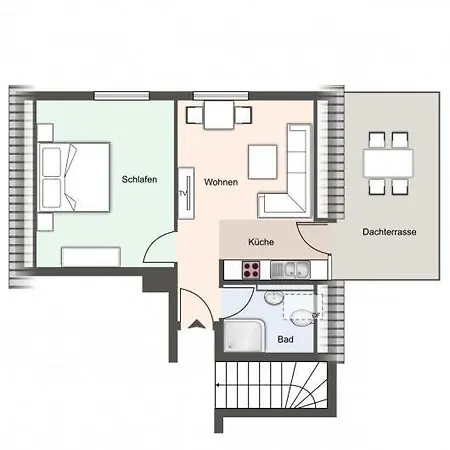 Haus Rückenwind 3 Rückenwind - Bad Apartamento *